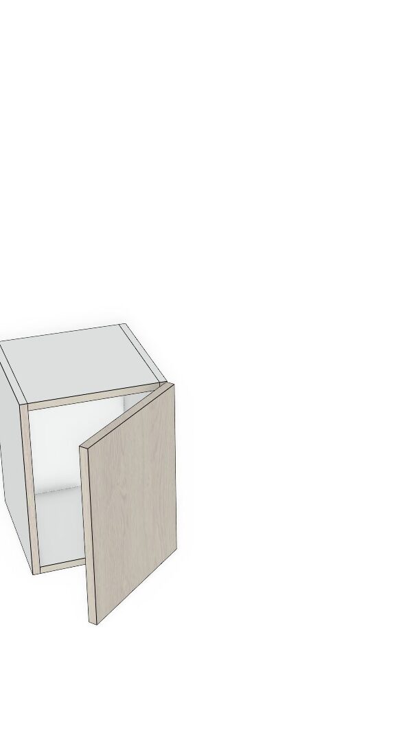 12x12 - Premium Slab, Soft Touch, Wall Cabinet -1 Door - Modern Frameless, Soft-Close, Assembled Kitchen Cabinet