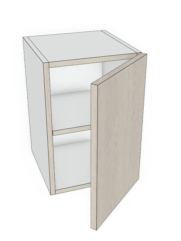 12x18 - Premium Slab, Soft Touch, Wall Cabinet -1 Door - Modern Frameless, Soft-Close, Assembled Kitchen Cabinet