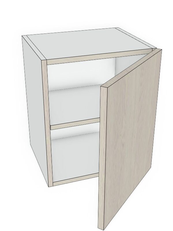 15x18 - Premium Slab, Soft Touch, Wall Cabinet -1 Door - Modern Frameless, Soft-Close, Assembled Kitchen Cabinet