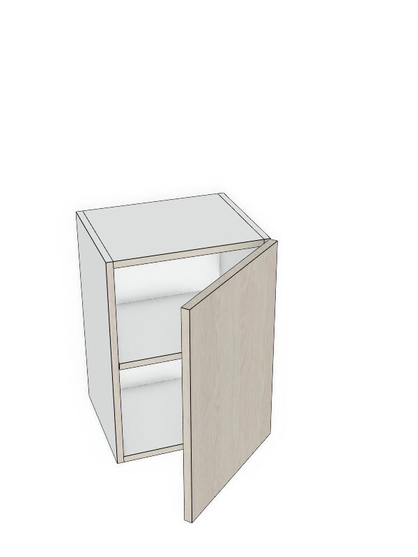 15x21 - Premium Slab, Soft Touch, Wall Cabinet -1 Door - Modern Frameless, Soft-Close, Assembled Kitchen Cabinet