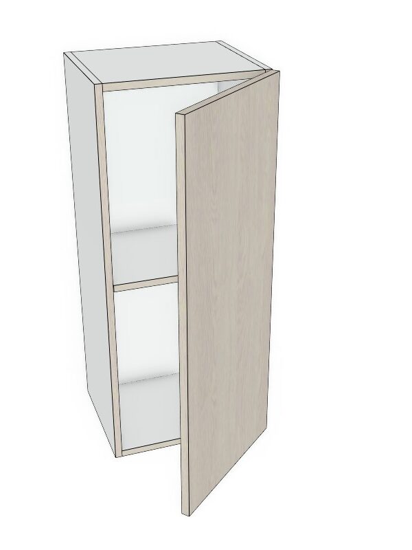 15x27 - Premium Slab, Soft Touch, Wall Cabinet -1 Door - Modern Frameless, Soft-Close, Assembled Kitchen Cabinet