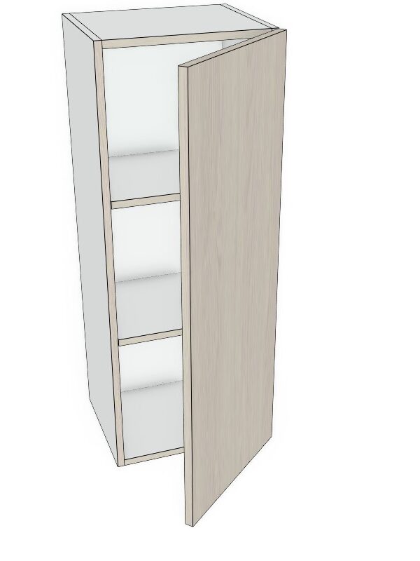 15x36 - Premium Slab, Soft Touch, Wall Cabinet -1 Door - Modern Frameless, Soft-Close, Assembled Kitchen Cabinet