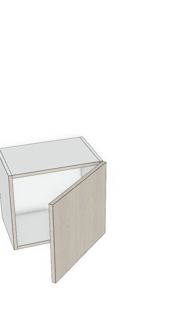 18x15 -Premium Slab, Soft Touch, Wall Cabinet- 1 Door - -Modern Frameless, Soft-Close, Assembled Kitchen Cabinet