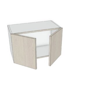 24x15 -Premium Slab, Soft Touch, Wall Cabinet- 2 Door - -Modern Frameless, Soft-Close, Assembled Kitchen Cabinet