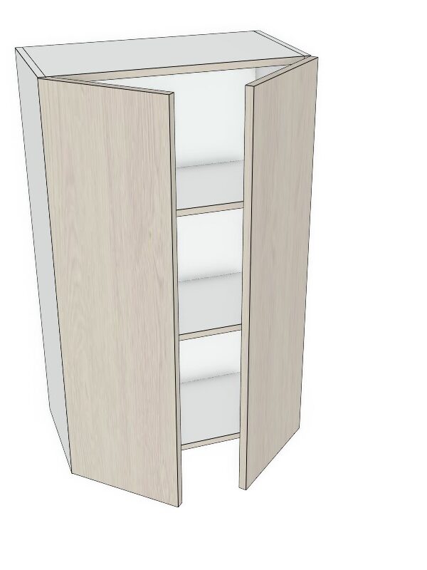 24x36 - Premium Slab, Soft Touch, Wall Cabinet -2 Door - Modern Frameless, Soft-Close, Assembled Kitchen Cabinet