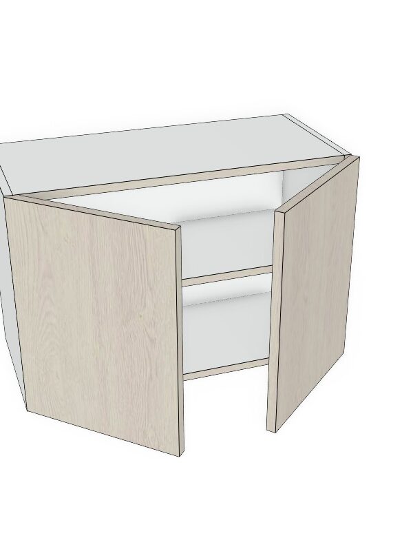 27x18 - Premium Slab, Soft Touch, Wall Cabinet -2 Door - Modern Frameless, Soft-Close, Assembled Kitchen Cabinet