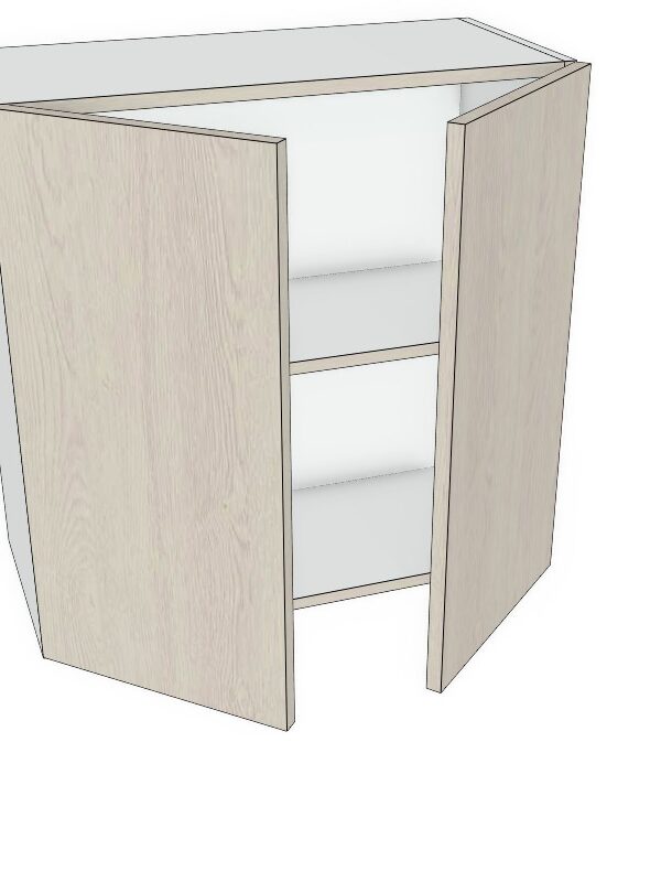 27x27 - Premium Slab, Soft Touch, Wall Cabinet -2 Door - Modern Frameless, Soft-Close, Assembled Kitchen Cabinet