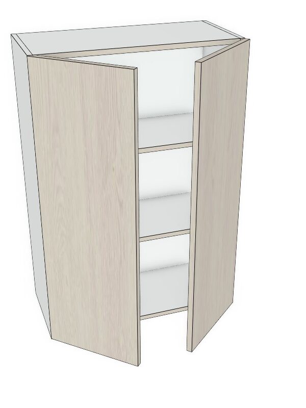 27x42 - Premium Slab, Soft Touch, Wall Cabinet -2 Door - Modern Frameless, Soft-Close, Assembled Kitchen Cabinet