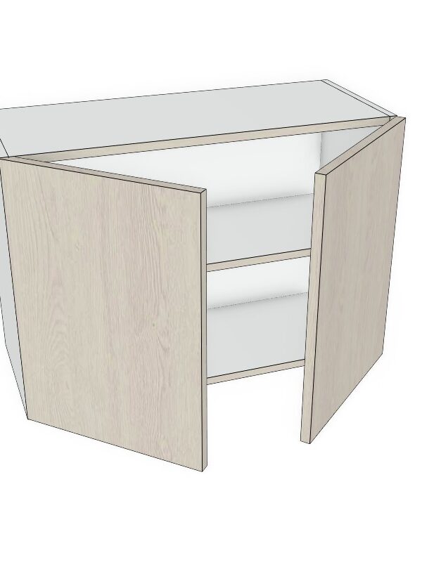 30x21 - Premium Slab, Soft Touch, Wall Cabinet -2 Door - Modern Frameless, Soft-Close, Assembled Kitchen Cabinet