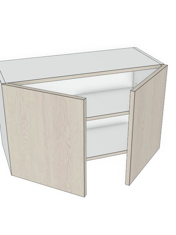 30x18 - Premium Slab, Soft Touch, Wall Cabinet -2 Door - Modern Frameless, Soft-Close, Assembled Kitchen Cabinet