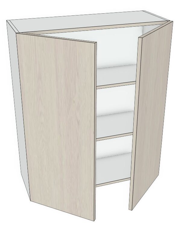 33x36 - Premium Slab, Soft Touch, Wall Cabinet -2 Door - Modern Frameless, Soft-Close, Assembled Kitchen Cabinet