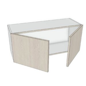 36x12 - Premium Slab, Soft Touch, Wall Cabinet -2 Door - Modern Frameless, Soft-Close, Assembled Kitchen Cabinet