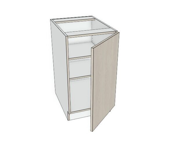 21x34 1/2  - Premium Slab, Soft Touch, Base Full Height Cabinet -1 Door - Modern Frameless, Soft-Close, Assembled Kitchen Cabinet