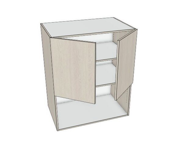 27X30X18 - Premium Slab, Soft Touch,  Wall Microwave Cabinet -2 Door - Modern Frameless, Soft-Close, Assembled Kitchen Cabinet