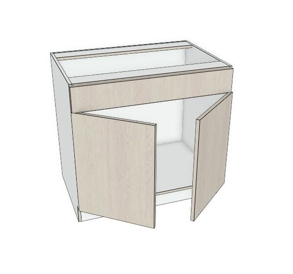 33x34 1/2"  - Premium Slab, Soft Touch Sink Base Cabinet -2 Door - Modern Frameless, Soft-Close, Assembled Kitchen Cabinet