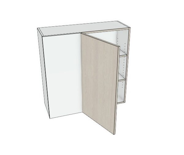 33X36 L - Premium Slab, Soft Touch,  Blind Corner Cabinet -1 Door - Modern Frameless, Soft-Close, Assembled Kitchen Cabinet