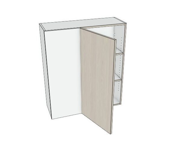 36X42 L - Premium Slab, Soft Touch,  Blind Corner Cabinet -1 Door - Modern Frameless, Soft-Close, Assembled Kitchen Cabinet