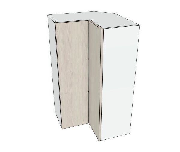 24X42 - Premium Slab, Soft Touch, Wall 90 Degree Corner Cabinet -2 Door - Modern Frameless, Soft-Close, Assembled Kitchen Cabinet