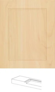 Maple Detailed Shaker pre-assembled kitchen cabinet door with detailed recessed panels