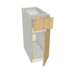 9"x34" Shaker, Alabaster, Base Cabinet - 1 Door, 1 Drawer - Kitchen Cabinet