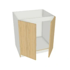24"x34" Shaker, Alabaster, Sink Base Cabinet - 2 Door- Kitchen Cabinet