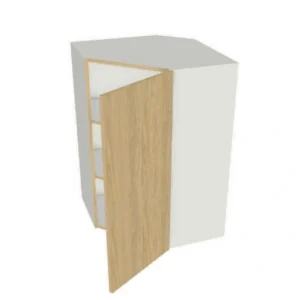 24"x36" Shaker, Alabaster, Diagonal Corner Wall Cabinet - 1 Door - Kitchen Cabinet
