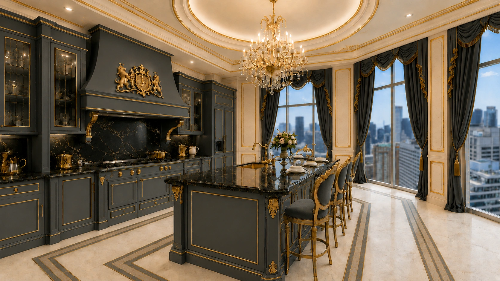 Modern frameless kitchen cabinets designed for a Richmond Hill home