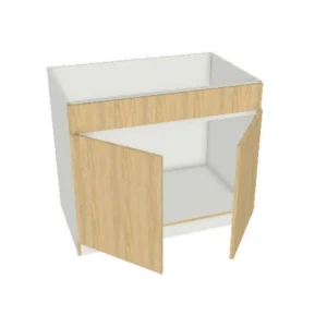 36"x34" Shaker, Alabaster, Sink Base Cabinet - 2 Door- Kitchen Cabinet