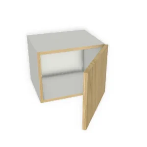 12" x 12" Wall Cabinet - 1 Door - Black – Super Matte Slab Pre-Assembled Frameless Kitchen Cabinet