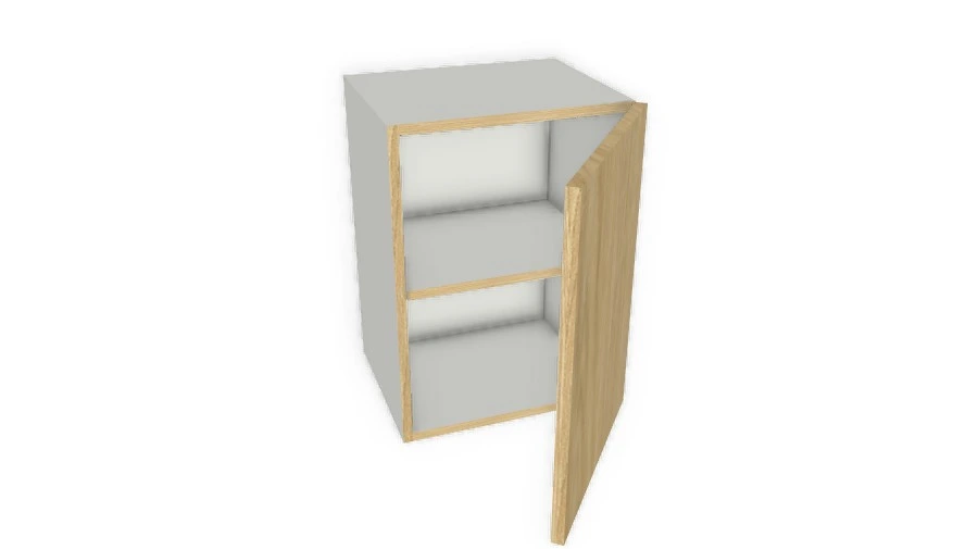 19"x21" Detailed Panel, Alabaster, Wall Cabinet - 1 Door - Kitchen Cabinet