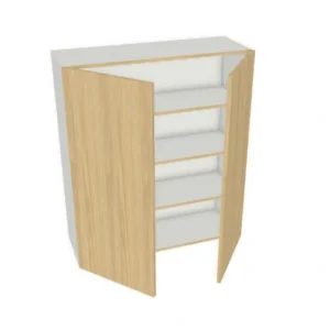 36"x48" Shaker, Alabaster, Wall Cabinet - 2 Door- Kitchen Cabinet