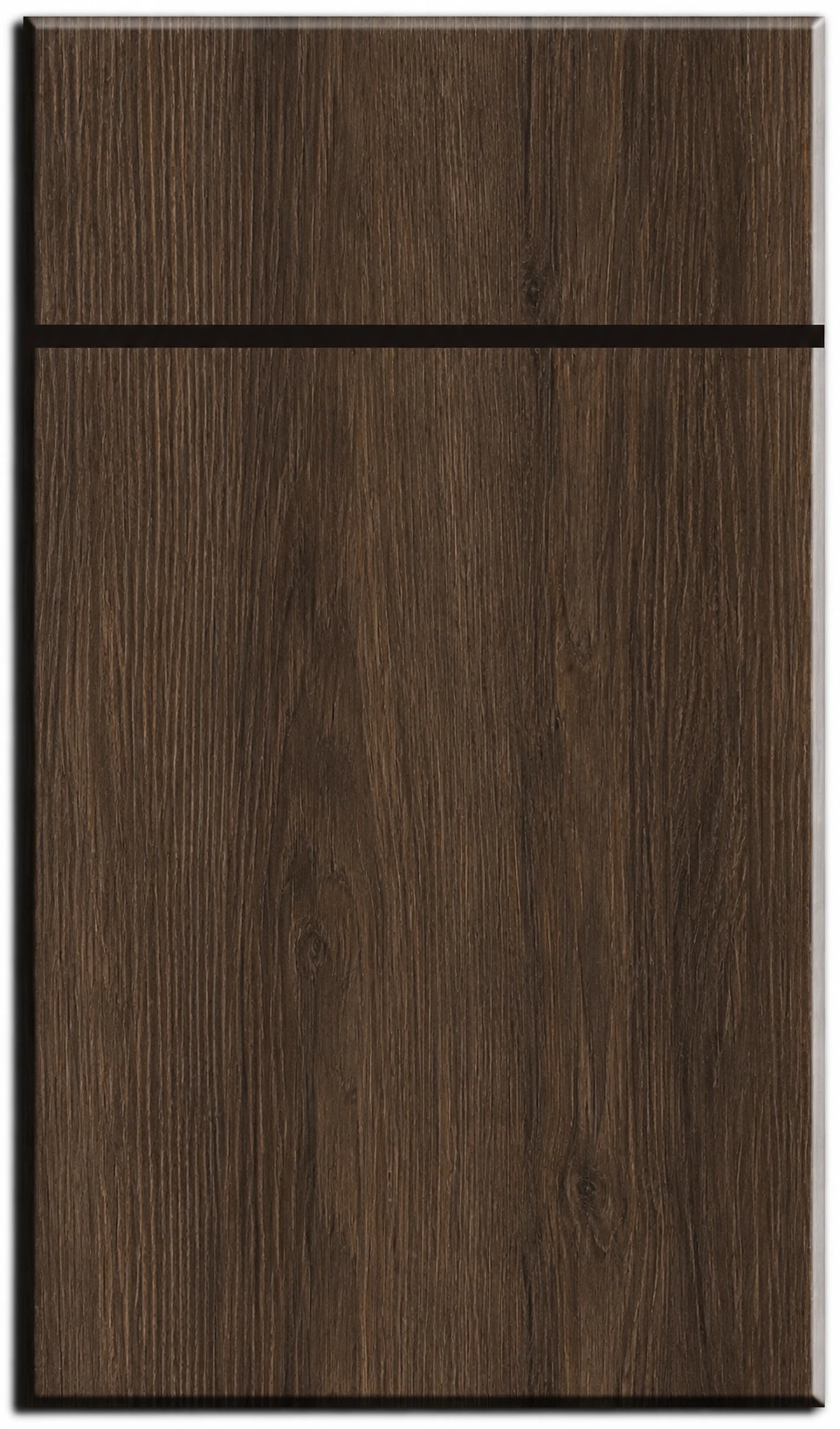 Dark Walnut Woodgrain Slab Door Kitchen Cabinet Door