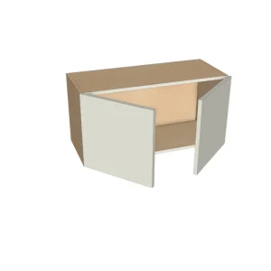 33"x12" Beveled Shaker Wall Cabinet - 2 Door - Simply White | Assembled